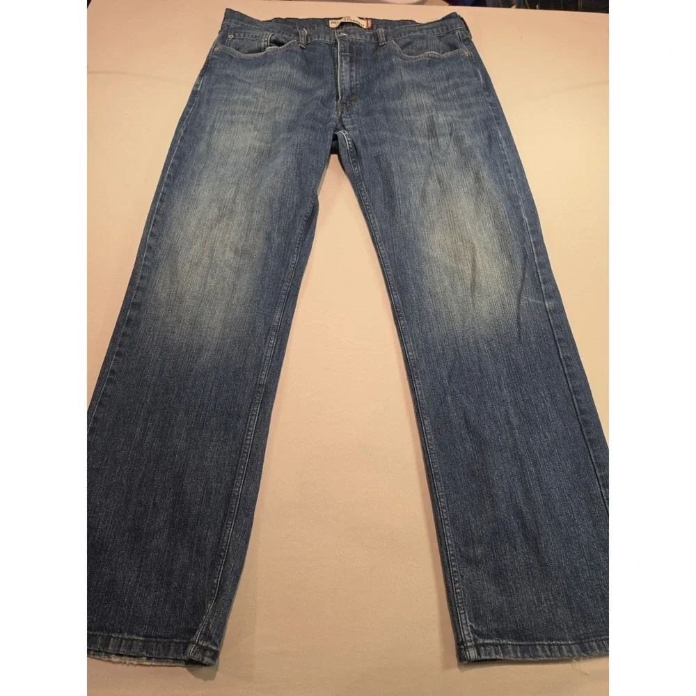 Levis 559 Relaxed Straight Jeans Mens 38x32‎ Medium Wash Blue Denim Pants 1075